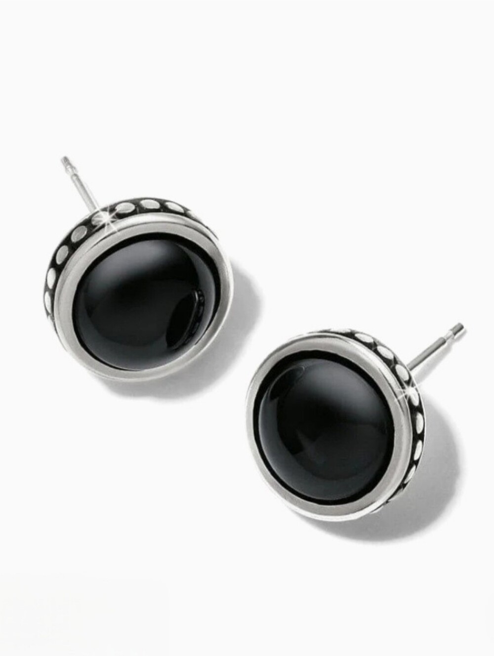 New Brighton Pebble Dot Onyx Stud Earrings, NWT